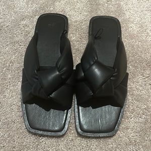 H&M pillow square toe sandals